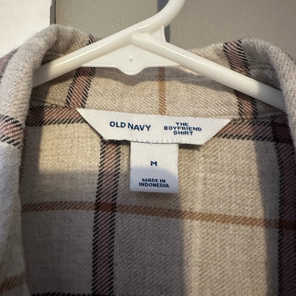 Old Navy Boyfriend Flannel Shirt M - Picture 3 of 5